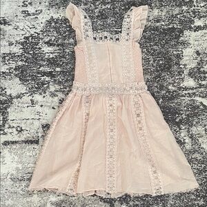 Chelsea & Violet Blush Kids Dress with Lace Accents